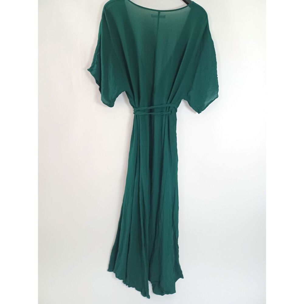 Reformation Winslow Maxi Dress Emerald 1X Wrap French Style Sustainable Wedding - Picture 5 of 7